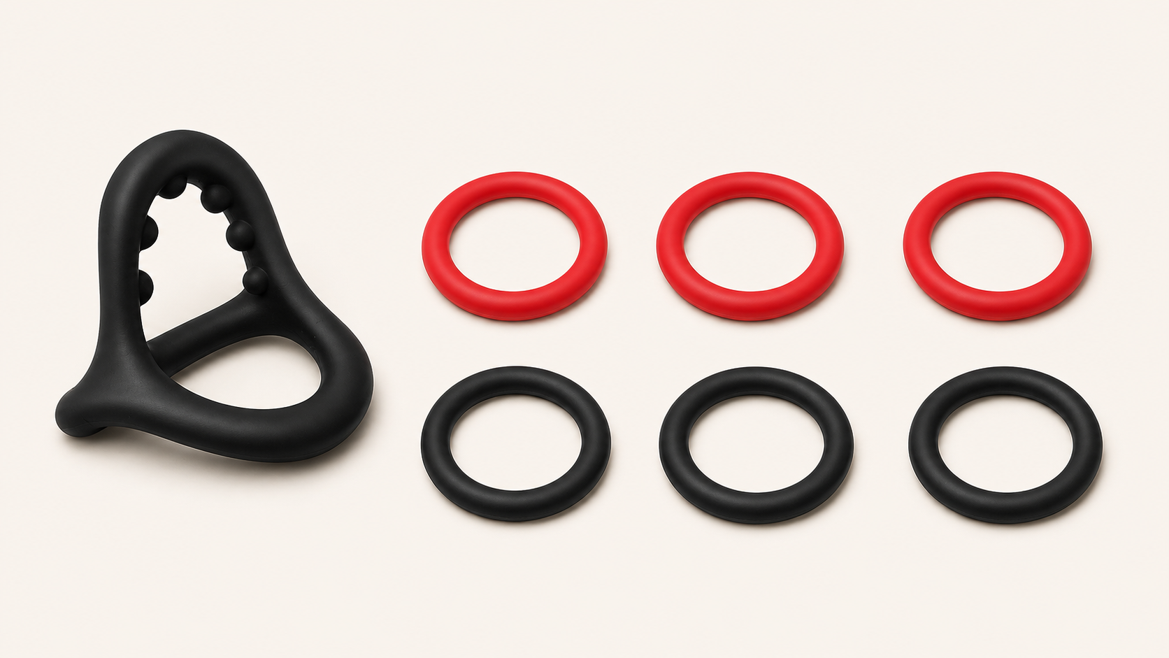 Seven-Piece Three-Arm Penis Ring Set — 组合内容与选择价值