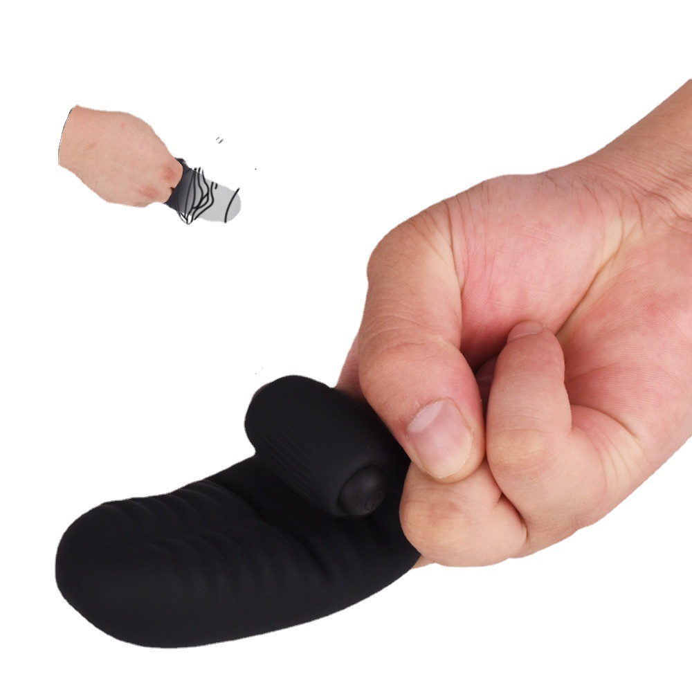 Contoured Finger Vibrator with Ridges and Waves product view 3