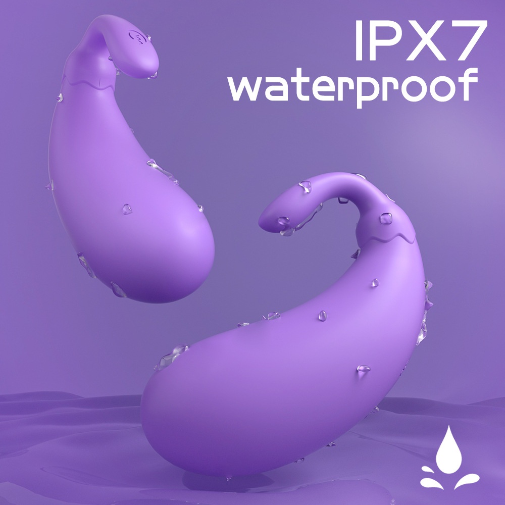 Purple J-Shaped Personal Vibrator with 9 Frequencies, USB Rechargeable, IPX7 Waterproof product view 6