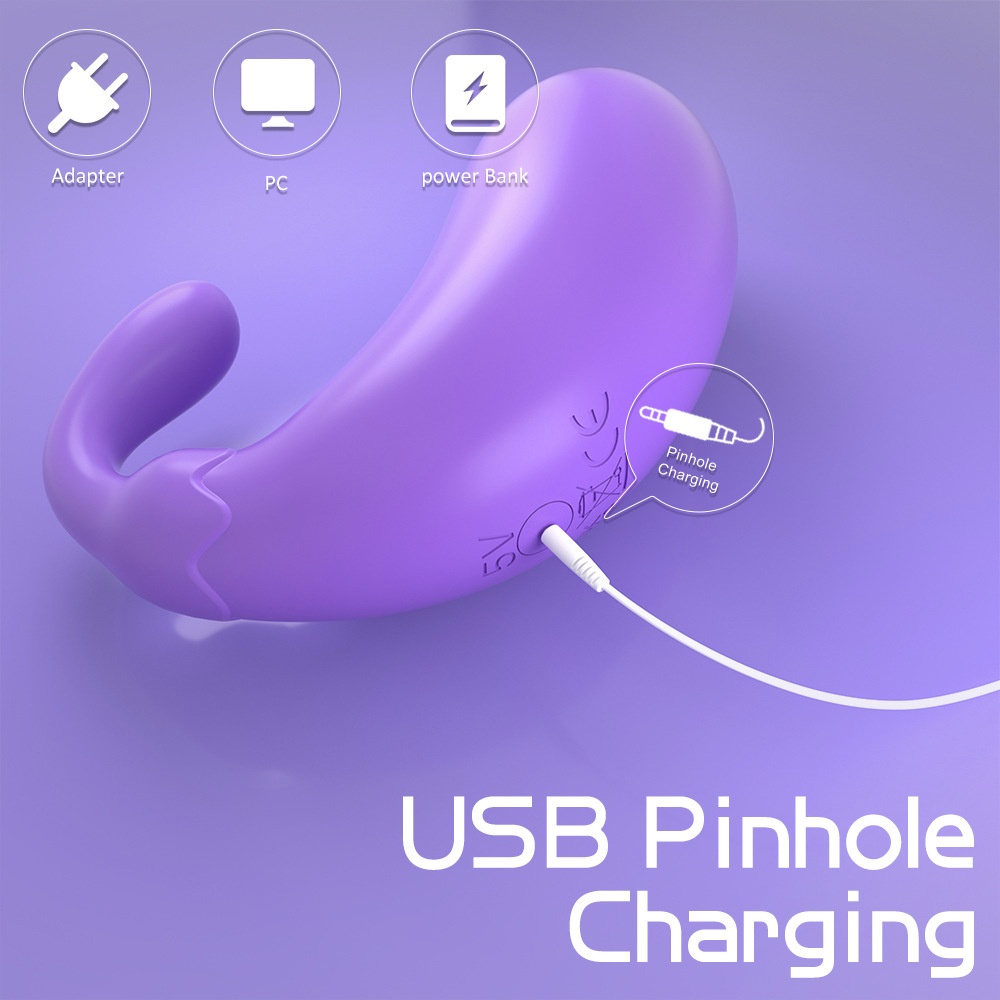 Purple J-Shaped Personal Vibrator with 9 Frequencies, USB Rechargeable, IPX7 Waterproof product view 7
