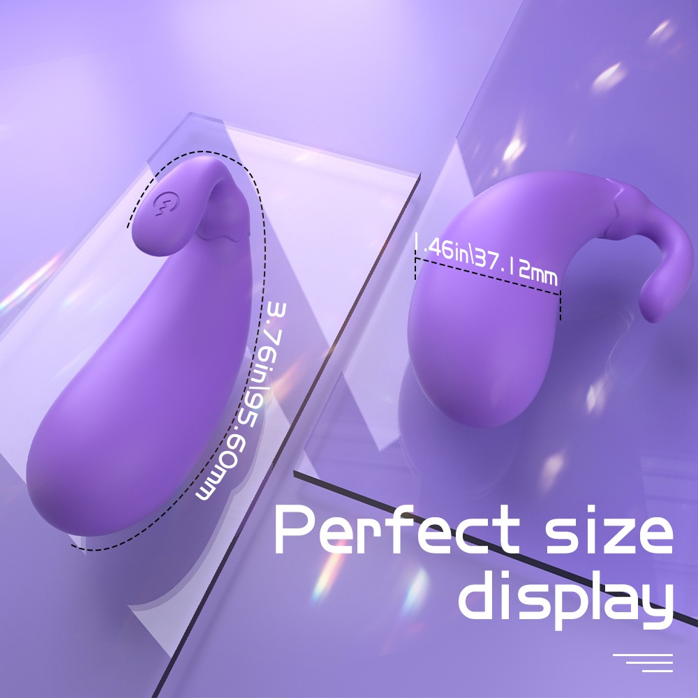 Purple J-Shaped Personal Vibrator with 9 Frequencies, USB Rechargeable, IPX7 Waterproof product view 10